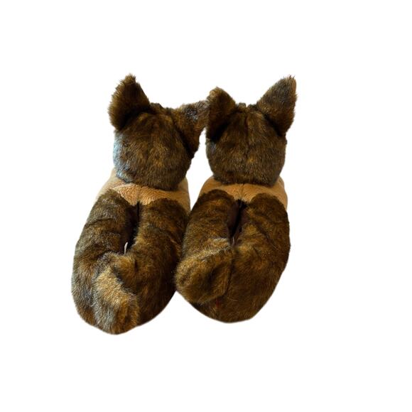 Everberry German Shepherd Furry Dog Slip On House House Slippers Women’s SZ 7-9 - Picture 4 of 10